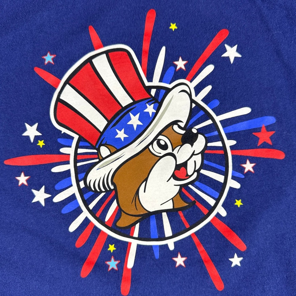 Buc-ee’s Land of the Free Home of the‎ Beavers Patriotic T Shirt Adult Size L